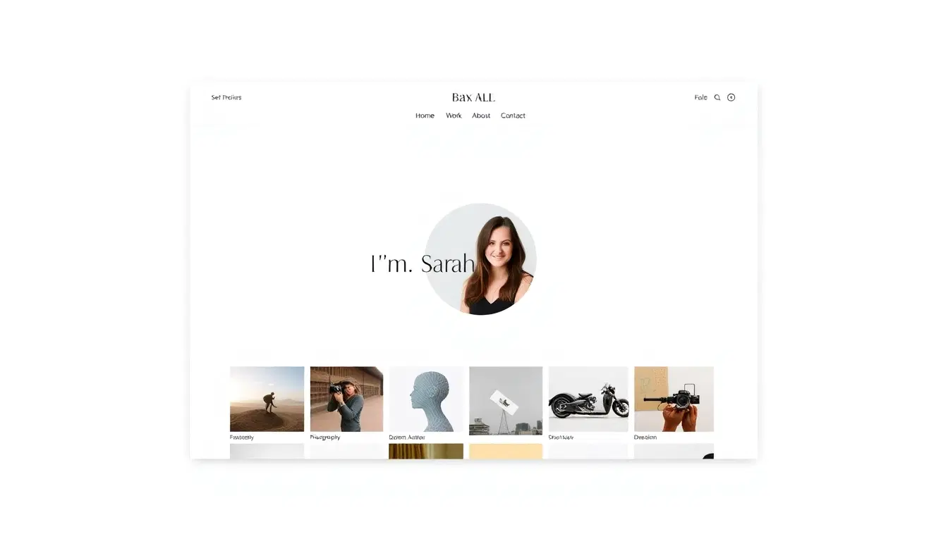 Clean and minimal portfolio website design example